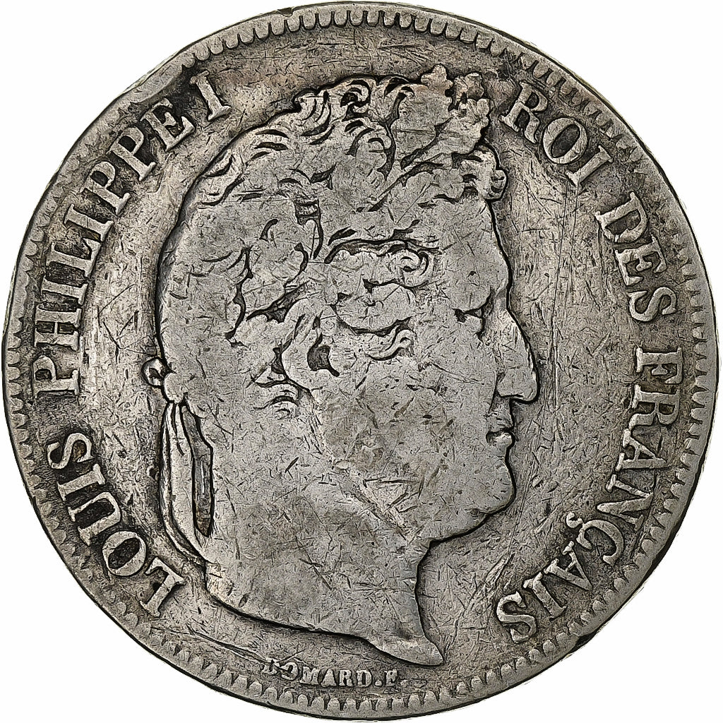 France, 5 Francs, Louis-Philippe, 1833, Bordeaux, Argent, TB, Gadoury:678