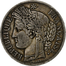France, 5 Francs, Cérès, 1850, Bordeaux, Silver, VF(30-35), Gadoury:719