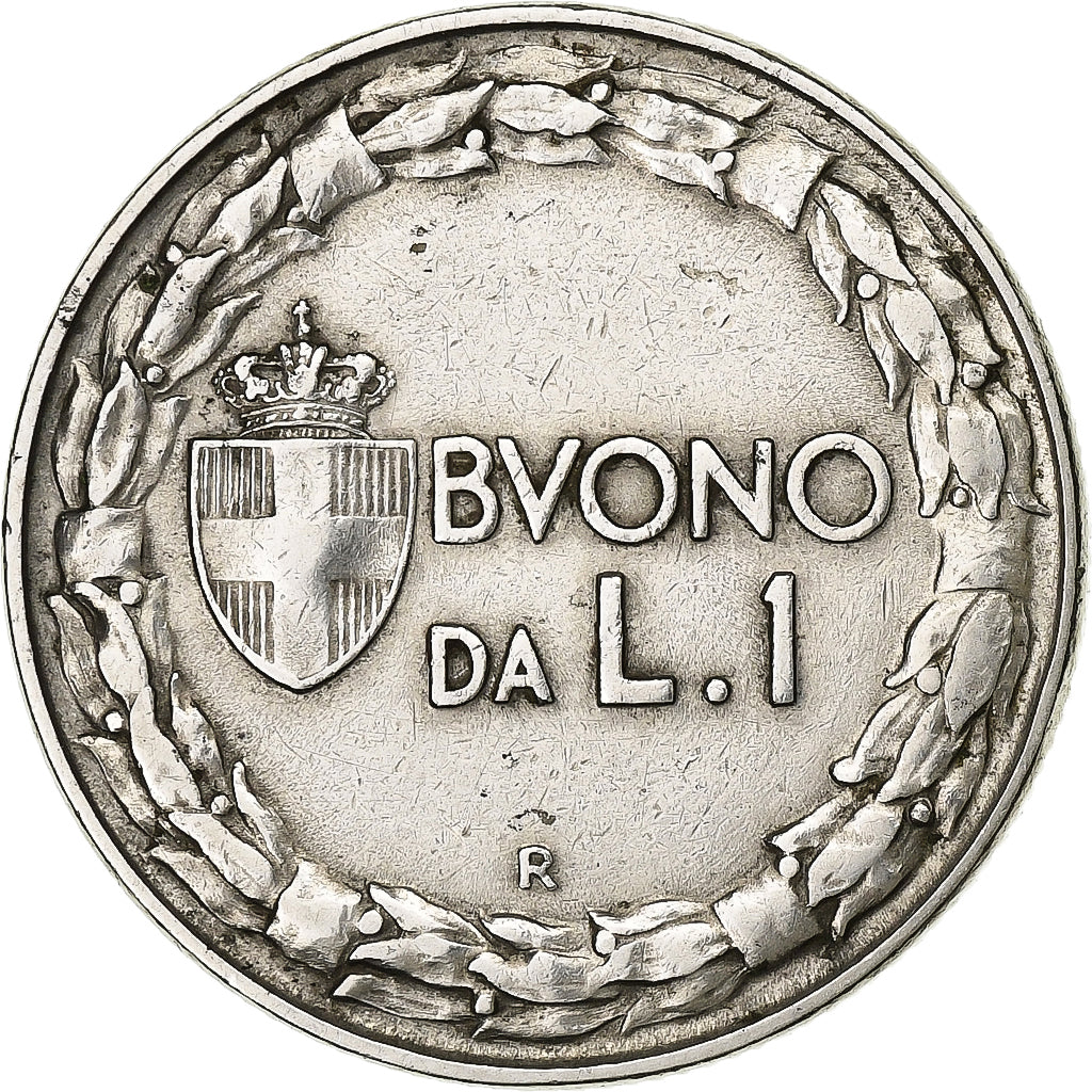 Italia, Vittorio Emanuele III, Lira, 1923, Rome, Nichel, BB, KM:62