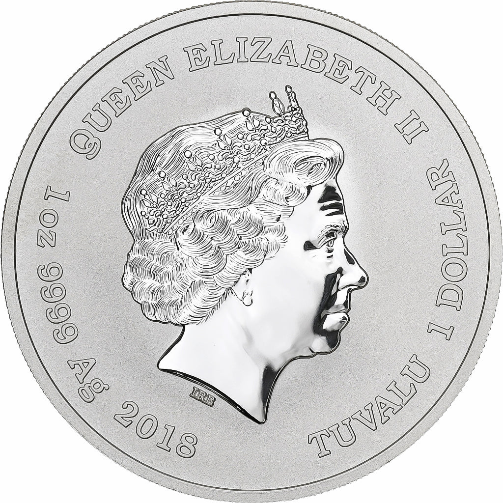 Tuvalu, Elizabeth II, 1 Dollar, 2018, FS, Argento, FDC