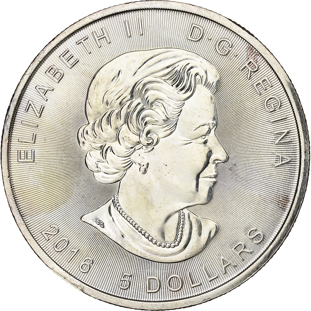 Canada, Elizabeth II, 5 Dollars, 2016, Ottawa, 1 Oz, Silver, MS(60-62)