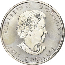 Canada, Elizabeth II, 5 Dollars, 2016, Ottawa, 1 Oz, Silver, MS(60-62)