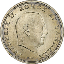Denmark, Frederik IX, 10 Kroner, 1968, Copenhagen, Silver, MS(60-62), KM:857