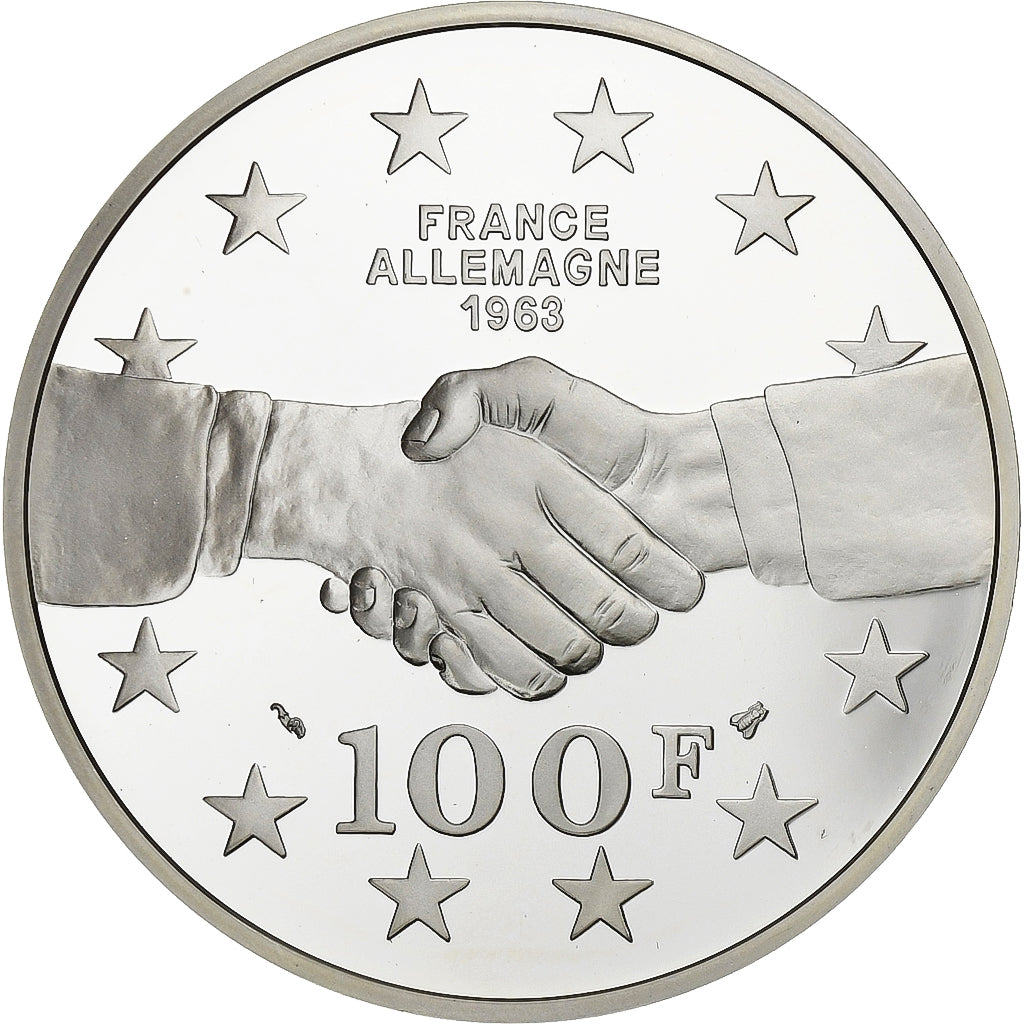 França, 100 Francs, 1994, Monnaie de Paris, Proof, Prata, MS(65-70)