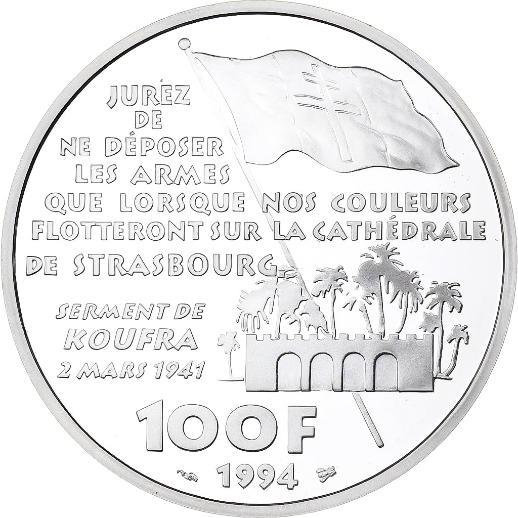 Francia, 100 Francs, 1994, Monnaie de Paris, FS, Argento, FDC, Gadoury:C73