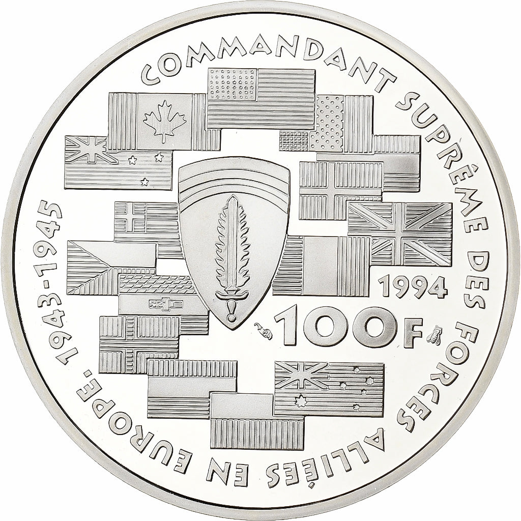 Francia, 100 Francs, 1994, Monnaie de Paris, Prueba, Plata, FDC, Gadoury:C83