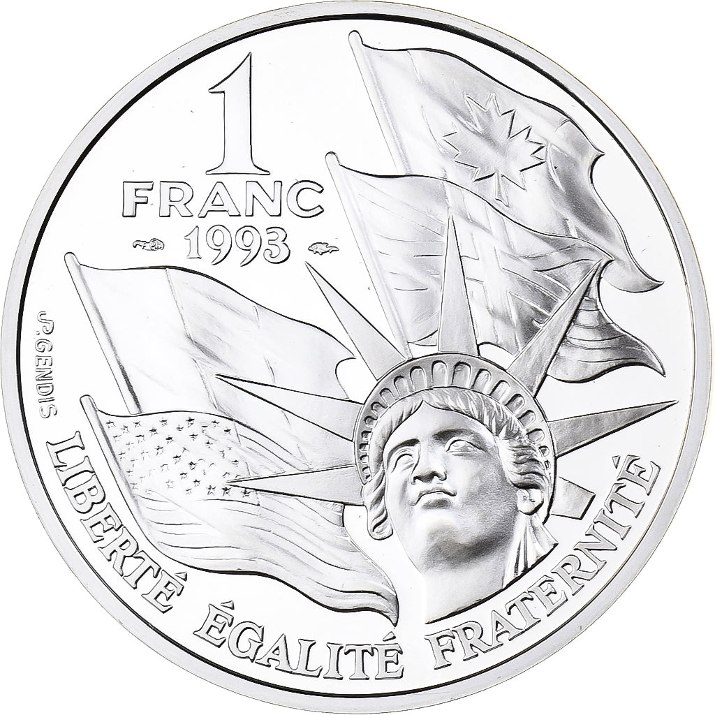 France, Franc, 50e Anniversaire du Débarquement Allié, 1993, Monnaie de Paris