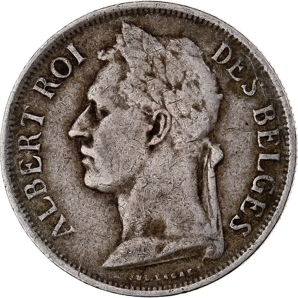 Belgian Congo, Albert I, Franc, 1927, Copper-nickel, VF(30-35), KM:20