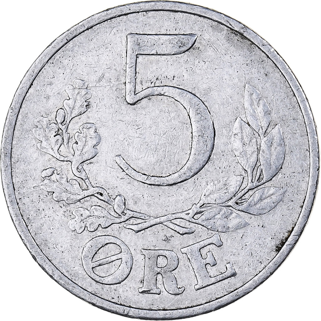 Dinamarca, Christian X, 5 Öre, 1941, Copenhagen, Alumínio, EF(40-45), KM:834