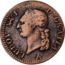 Frankreich, Louis XVI, Sol, 1781, Lille, 1er sem, Kupfer, S, Gadoury:350