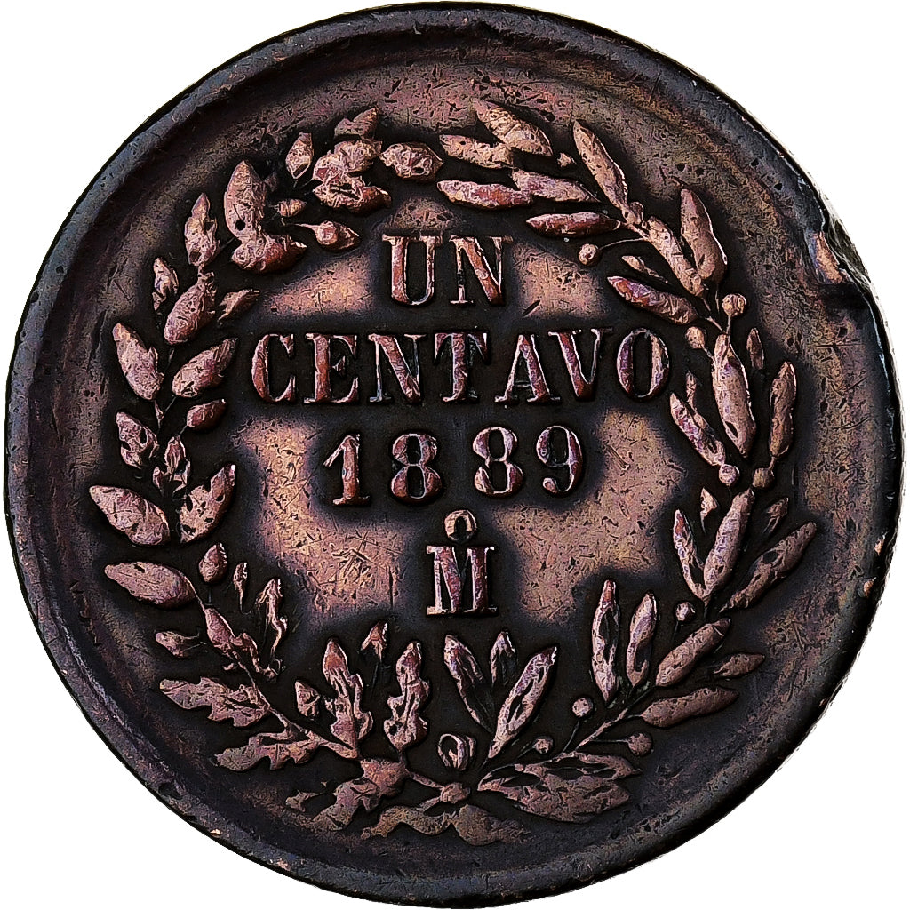 Mexico, Centavo, 1889, Mexico City, Copper, EF(40-45), KM:391.6