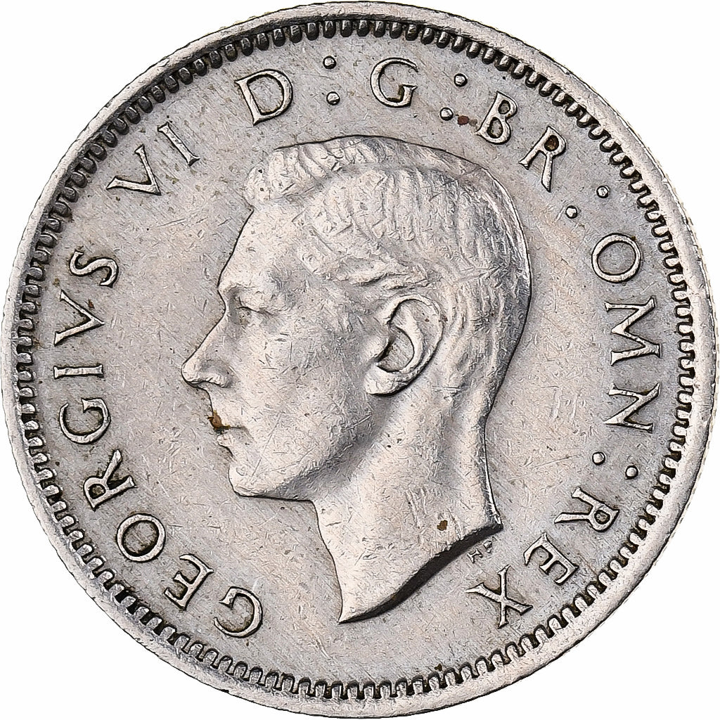 Great Britain, George VI, 6 Pence, 1948, Copper-nickel, EF(40-45), KM:862