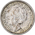 Holandia, Wilhelmina I, 10 Cents, 1939, Srebro, EF(40-45), KM:163
