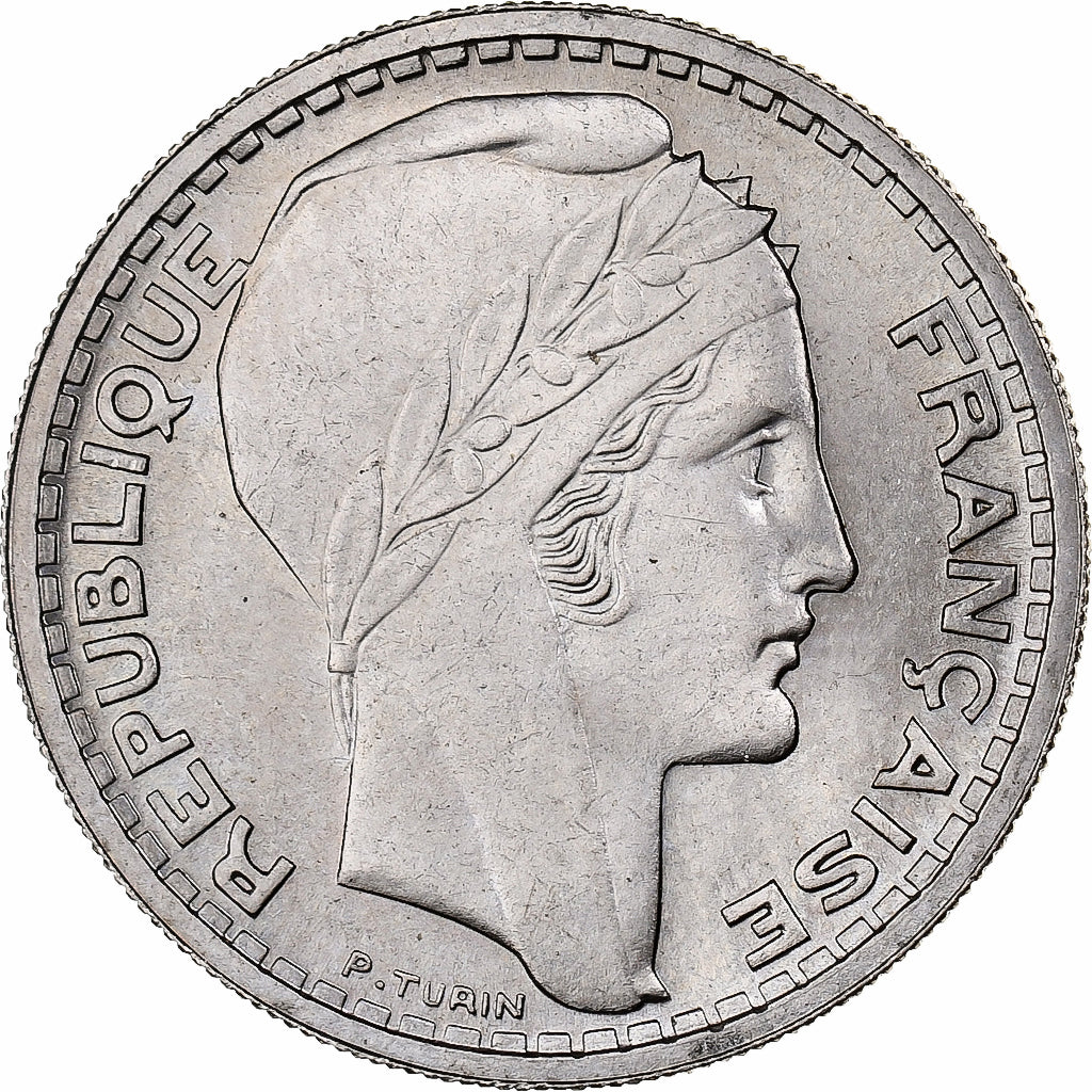 França, 10 Francs, Turin, 1946, Beaumont - Le Roger, Rameaux courts