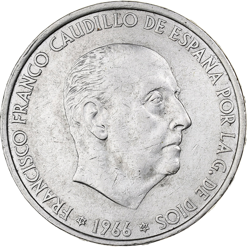 Spain, Caudillo and regent, 100 Pesetas, 1966, Madrid, Silver, AU(55-58), KM:797