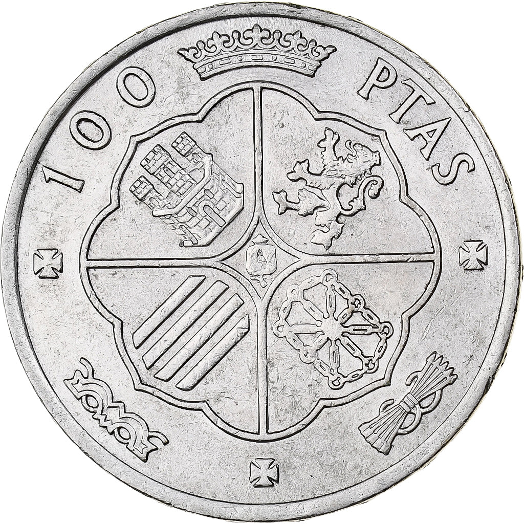 Spain, Caudillo and regent, 100 Pesetas, 1966, Madrid, Silver, AU(55-58), KM:797