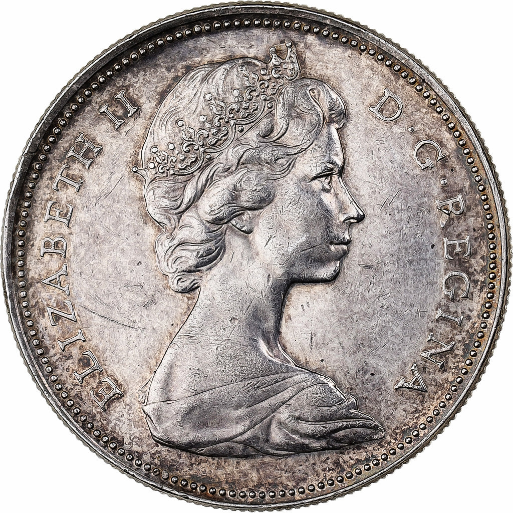 Canada, Elizabeth II, Dollar, 1966, Royal Canadian Mint, Silver, AU(55-58)