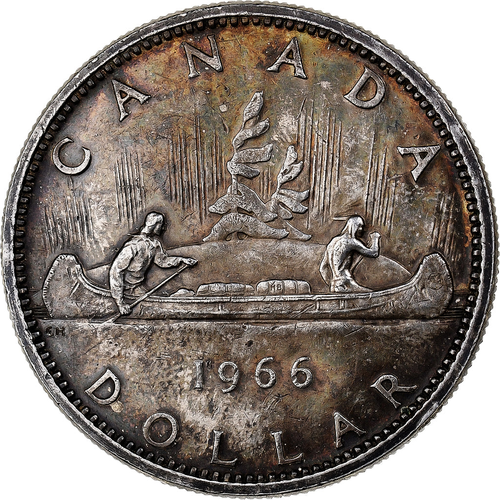 Canada, Elizabeth II, Dollar, 1966, Royal Canadian Mint, Silver, AU(55-58)