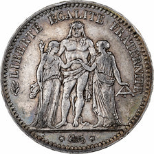 France, 5 Francs, Hercule, 1875, Paris, Argent, TTB, Gadoury:745a, KM:820.1