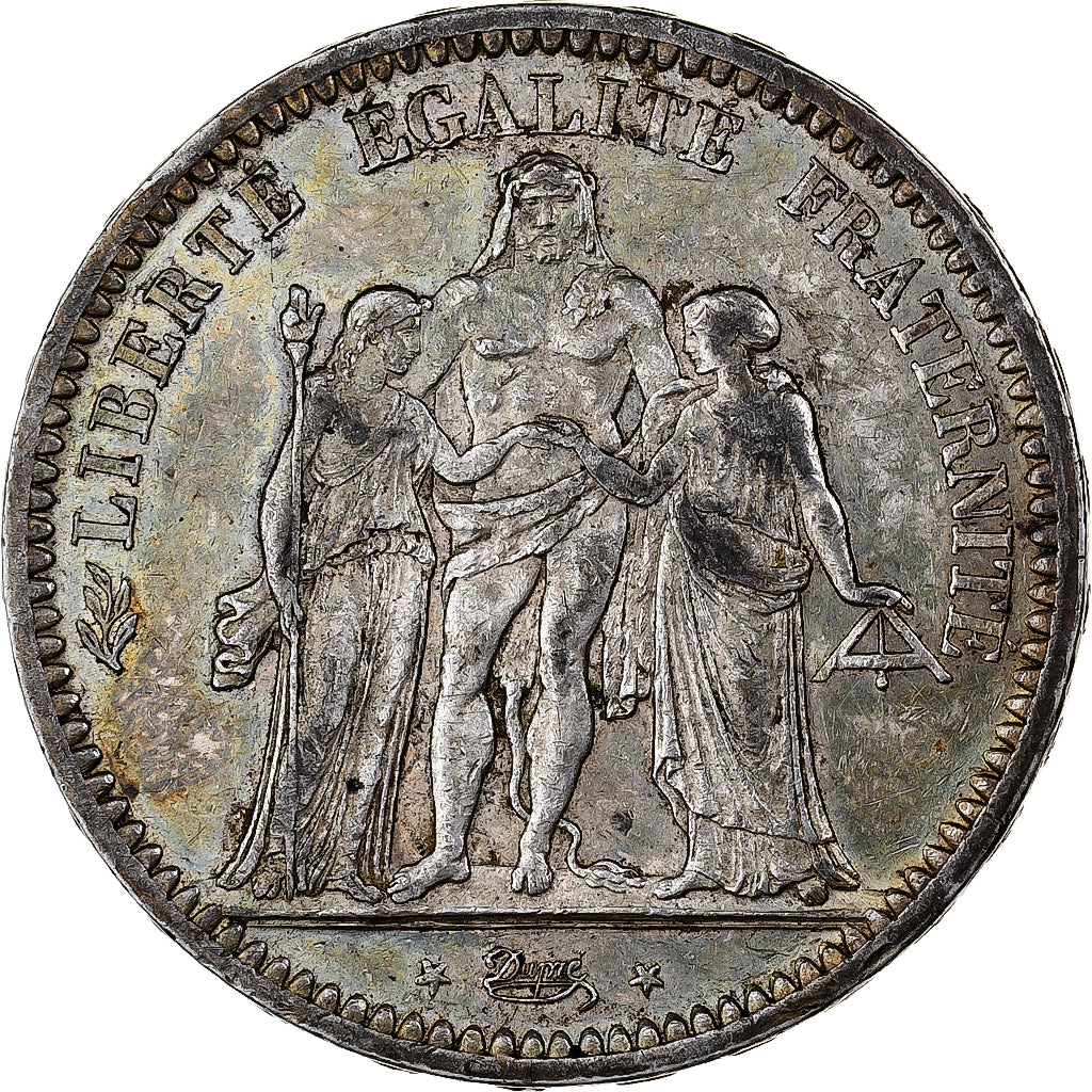 France, 5 Francs, Hercule, 1873, Paris, Silver, EF(40-45), Gadoury:745a