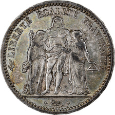 France, 5 Francs, Hercule, 1873, Paris, Silver, EF(40-45), Gadoury:745a