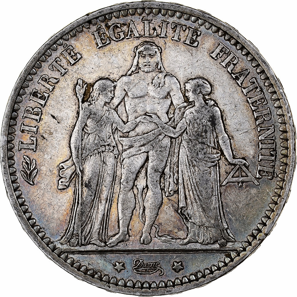France, 5 Francs, Hercule, 1873, Paris, Argent, TTB, Gadoury:745a, KM:820.1