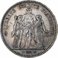 France, 5 Francs, Hercule, 1873, Paris, Argent, TTB, Gadoury:745a, KM:820.1