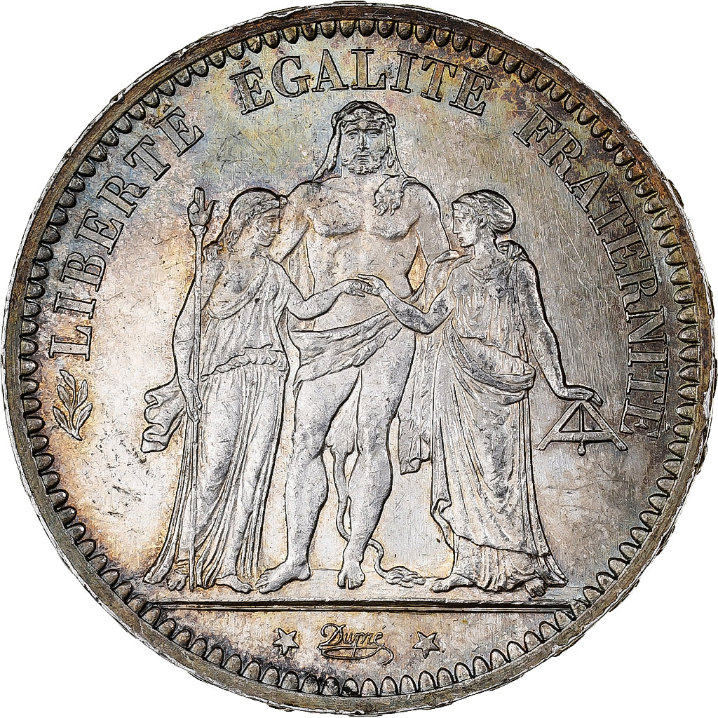 France, 5 Francs, Hercule, 1873, Paris, Silver, MS(60-62), Gadoury:745a