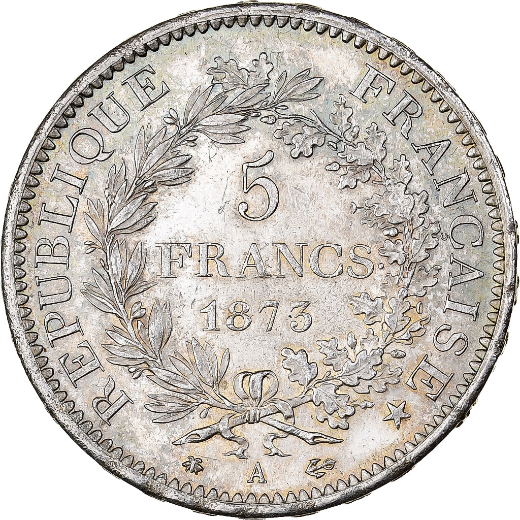 Frankreich, 5 Francs, Hercule, 1873, Paris, Silber, VZ+, Gadoury:745a, KM:820.1