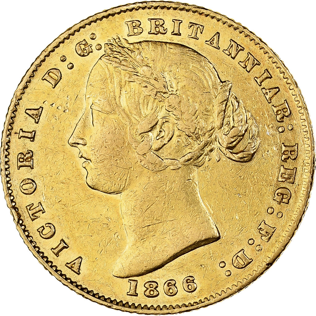 Australia, Victoria, Sovereign, 1866, Sydney, Gold, AU(50-53), KM:4