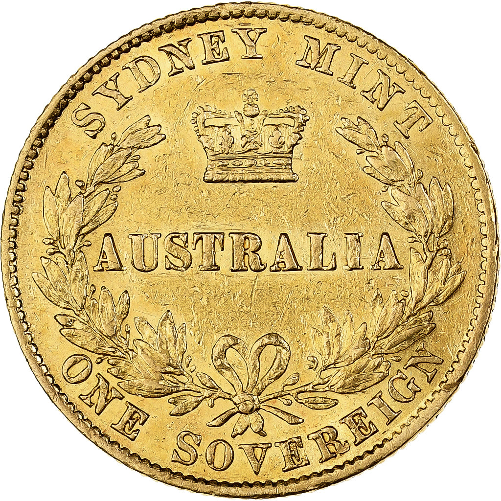Australia, Victoria, Sovereign, 1866, Sydney, Gold, AU(50-53), KM:4