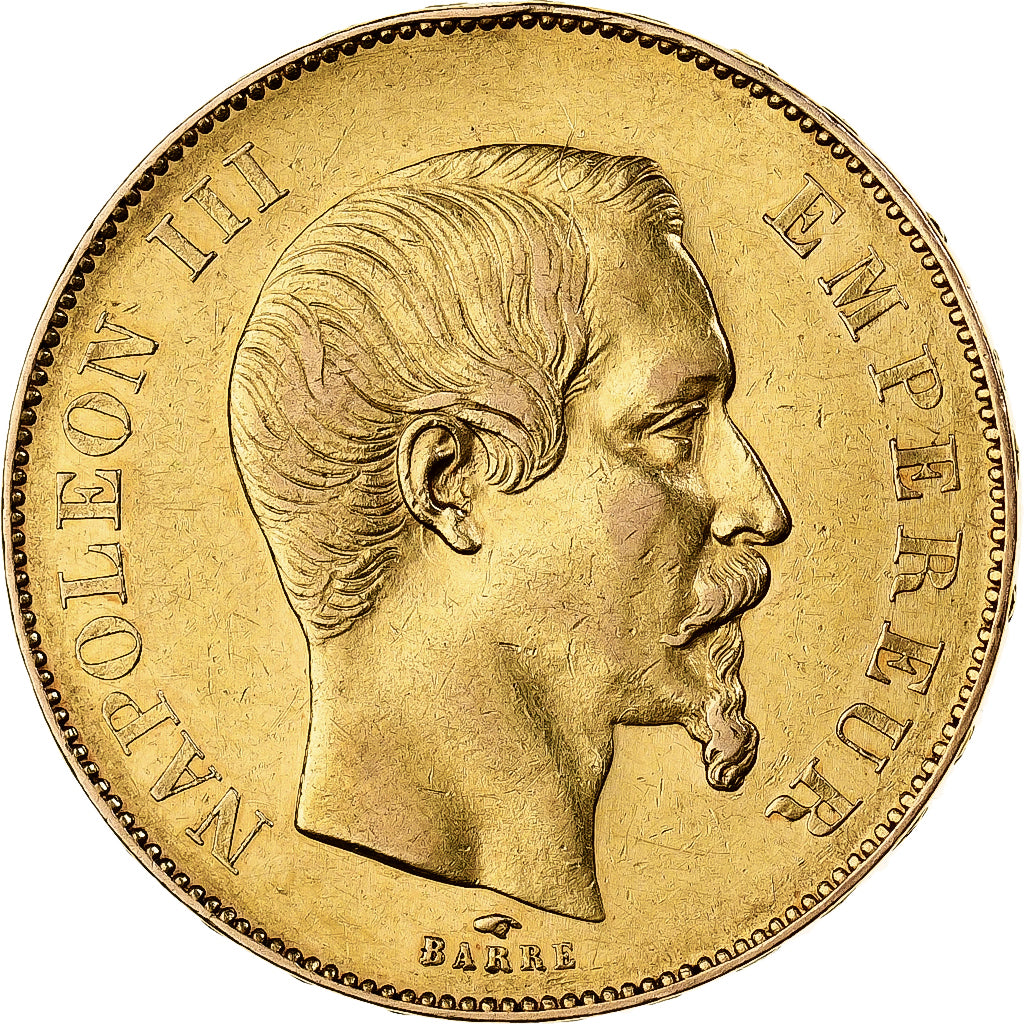 Frankreich, Napoleon III, 50 Francs, 1855, Paris, Gold, SS+, Gadoury:1111