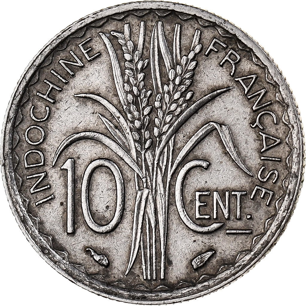 INDOCHINA FRANCESA, 10 Cents, 1939, Paris, Magnetic, Níquel, EF(40-45)