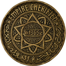 Morocco, Mohammed V, 5 Francs, 1945/AH1365, Paris, Aluminum-Bronze, EF(40-45)