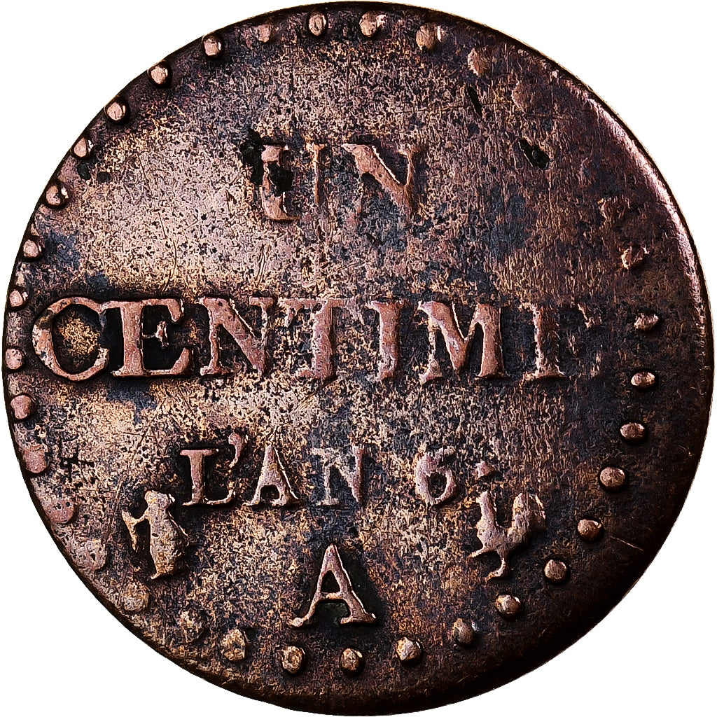 Frankreich, Centime, Dupré, An 6 (1798), Paris, Bronze, S+, Gadoury:76, KM:646
