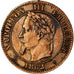 França, Napoleon III, 2 Centimes, 1862, Paris, Bronze, EF(40-45), Gadoury:104