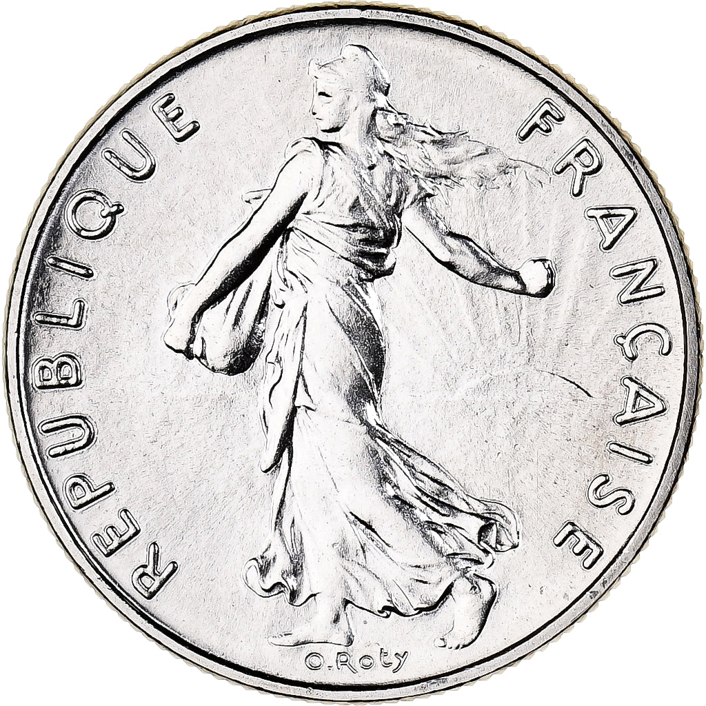 Frankreich, 1/2 Franc, Semeuse, 1974, Paris, BU, Nickel, STGL, Gadoury:429