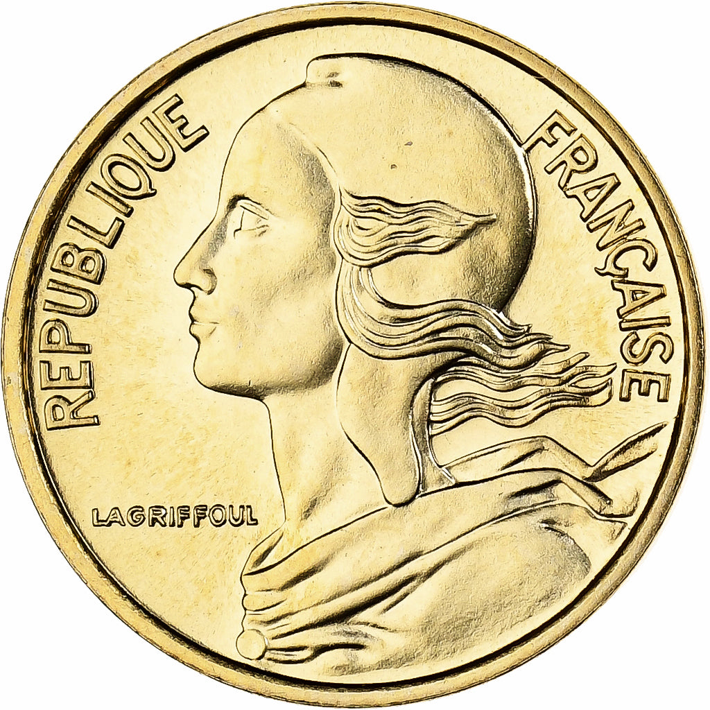 France, 5 Centimes, Marianne, 1974, Paris, Chouette, Bronze-Aluminium, FDC