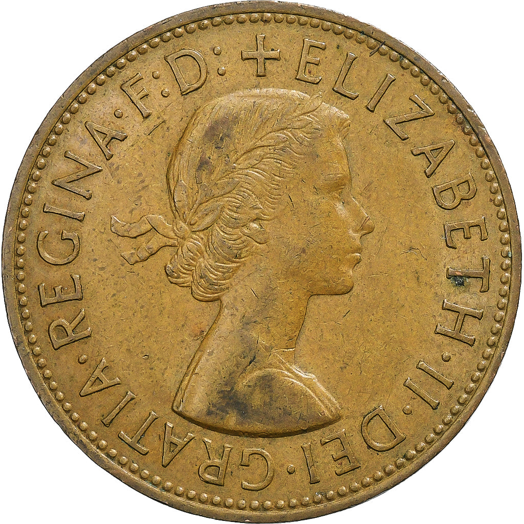 Gran Bretagna, Elizabeth II, Penny, 1966, Bronzo, BB, KM:897