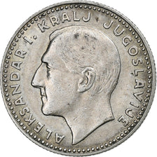Yugoslavia, Alexander I, 10 Dinara, 1931, Silver, EF(40-45), KM:10
