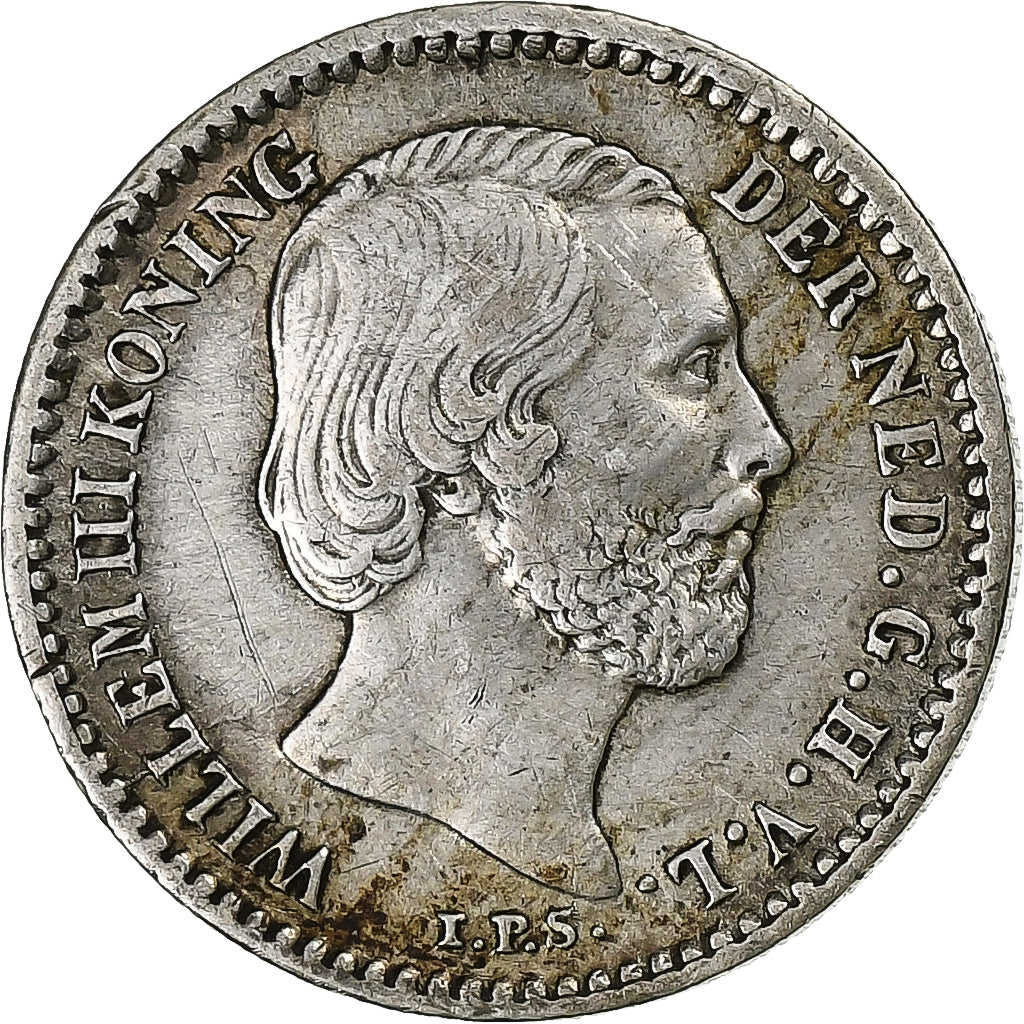 Paesi Bassi, William III, 10 Cents, 1890, Argento, BB, KM:80