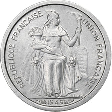 FRENCH OCEANIA, 50 Centimes, 1949, Paris, Aluminium, VZ, Lecompte:15, KM:1