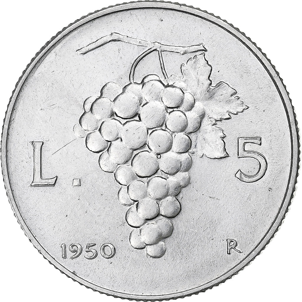 Italien, 5 Lire, 1950, Rome, Aluminium, VZ, KM:89