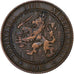 Países Bajos, Wilhelmina I, 2-1/2 Cent, 1904, Bronce, MBC, KM:134