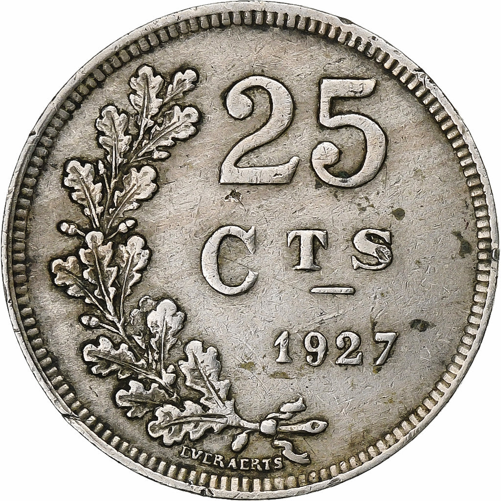 Luxemburgo, Charlotte, 25 Centimes, 1927, Cobre-níquel, EF(40-45), KM:37