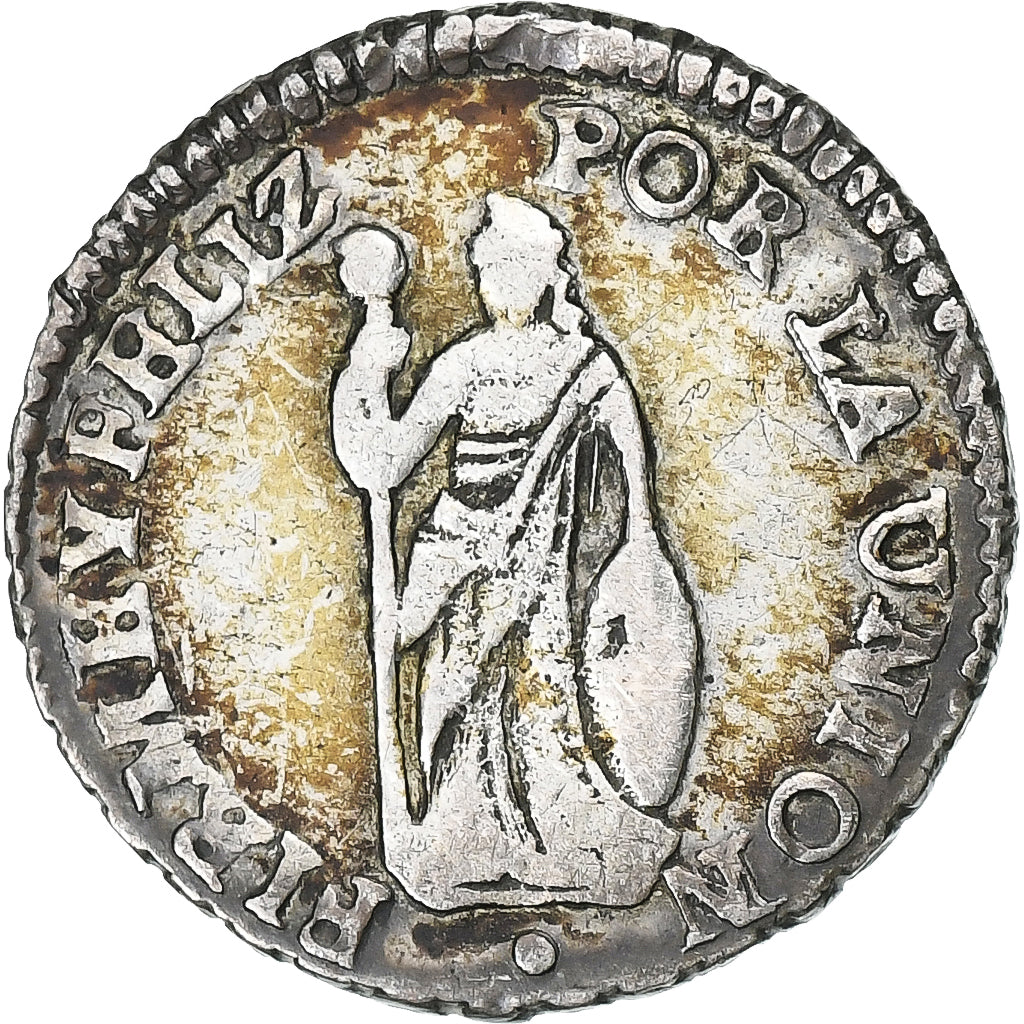 Peru, 1/2 Réal, 1835, Cuzco, Silber, S+, KM:144.2
