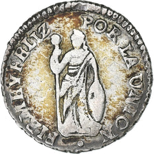 Peru, 1/2 Réal, 1835, Cuzco, Silber, S+, KM:144.2