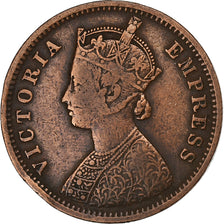 INDIA-BRITISH, Victoria, 1/4 Anna, 1877, Calcutta, Kupfer, S+, KM:486