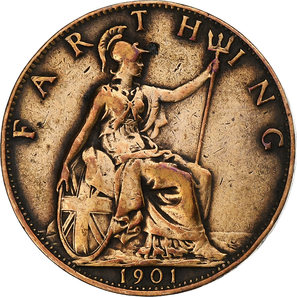 Great Britain, Victoria, Farthing, 1901, Bronze, EF(40-45), KM:788.2
