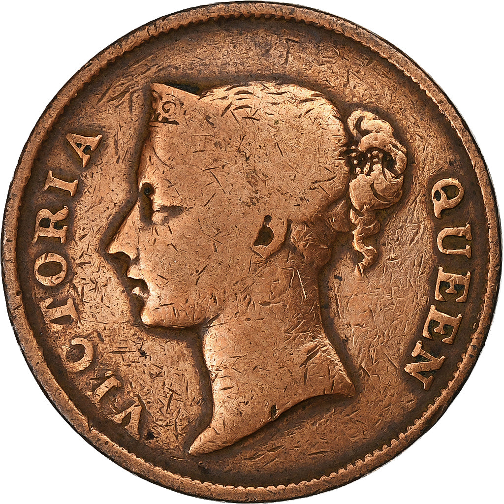 Straits Settlements, Victoria, Cent, 1862, Copper, VF(20-25), KM:6